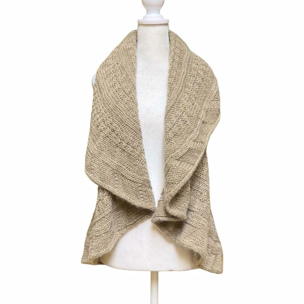Renee's NYC Accessories Women's Beige Solid Knit Cowl Scarf Mohair Wool